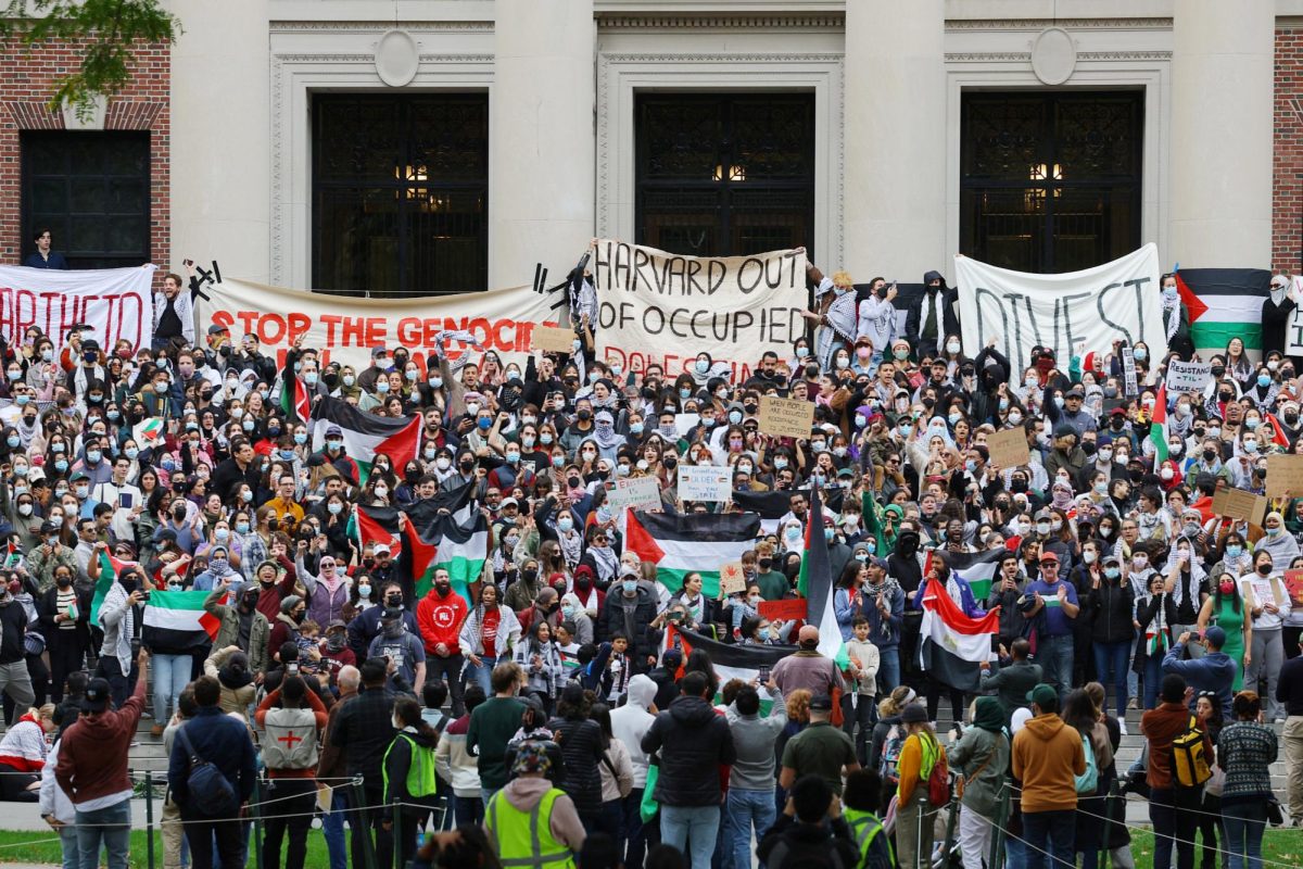 A pro-Palestine protest at Harvard University in Cambridge, Massachusetts, courtesy of Reuters 
