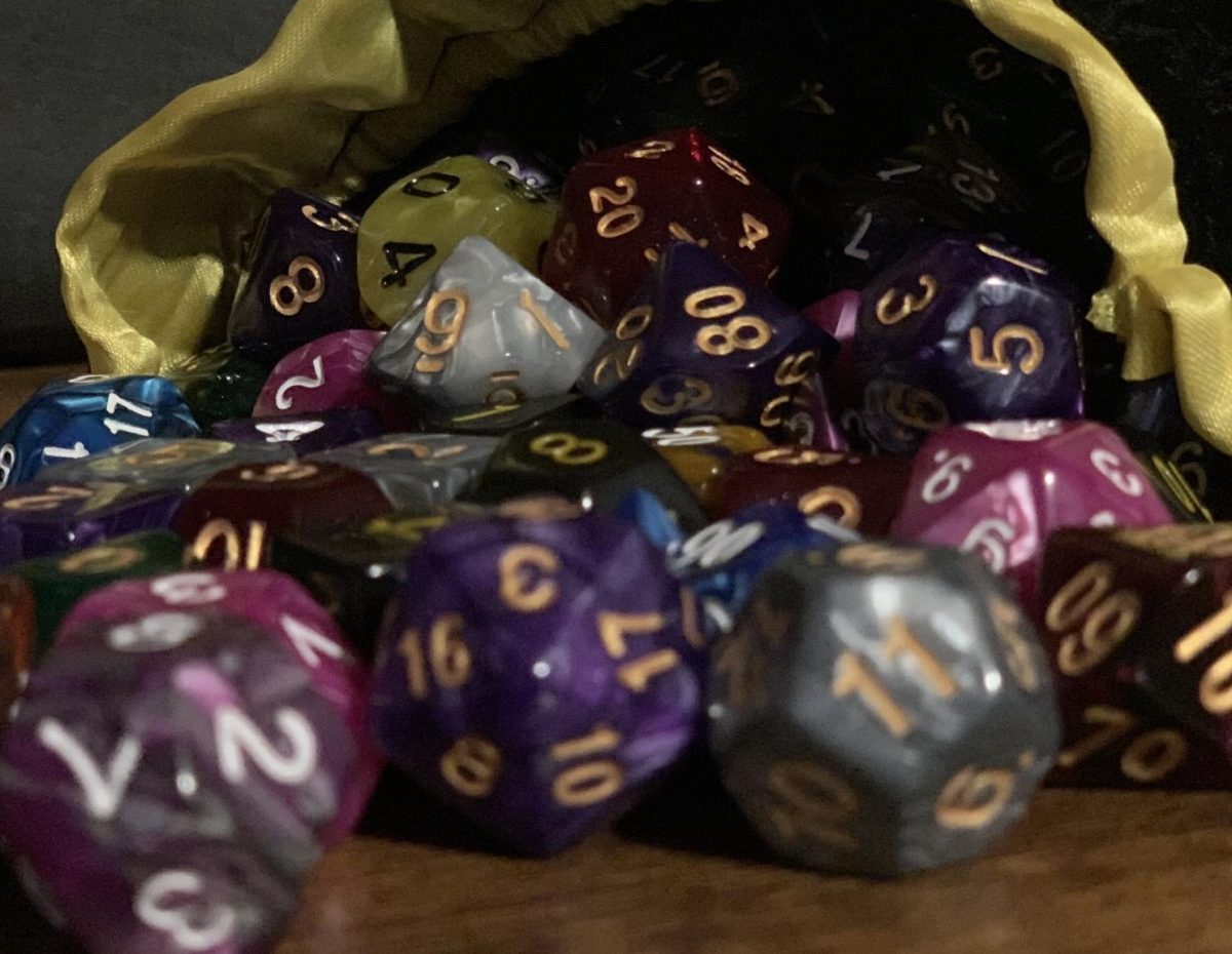 An assortment of dice used for D&D