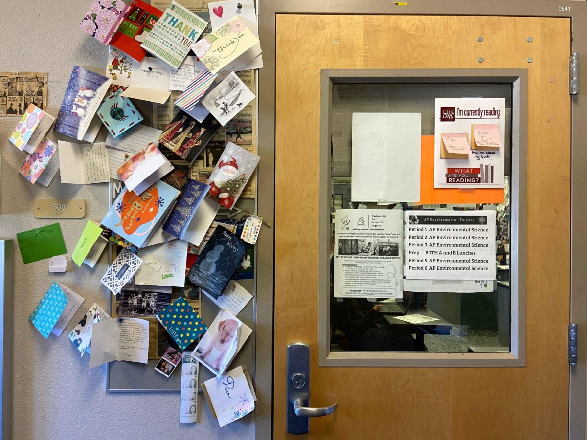 Roberts' classroom door