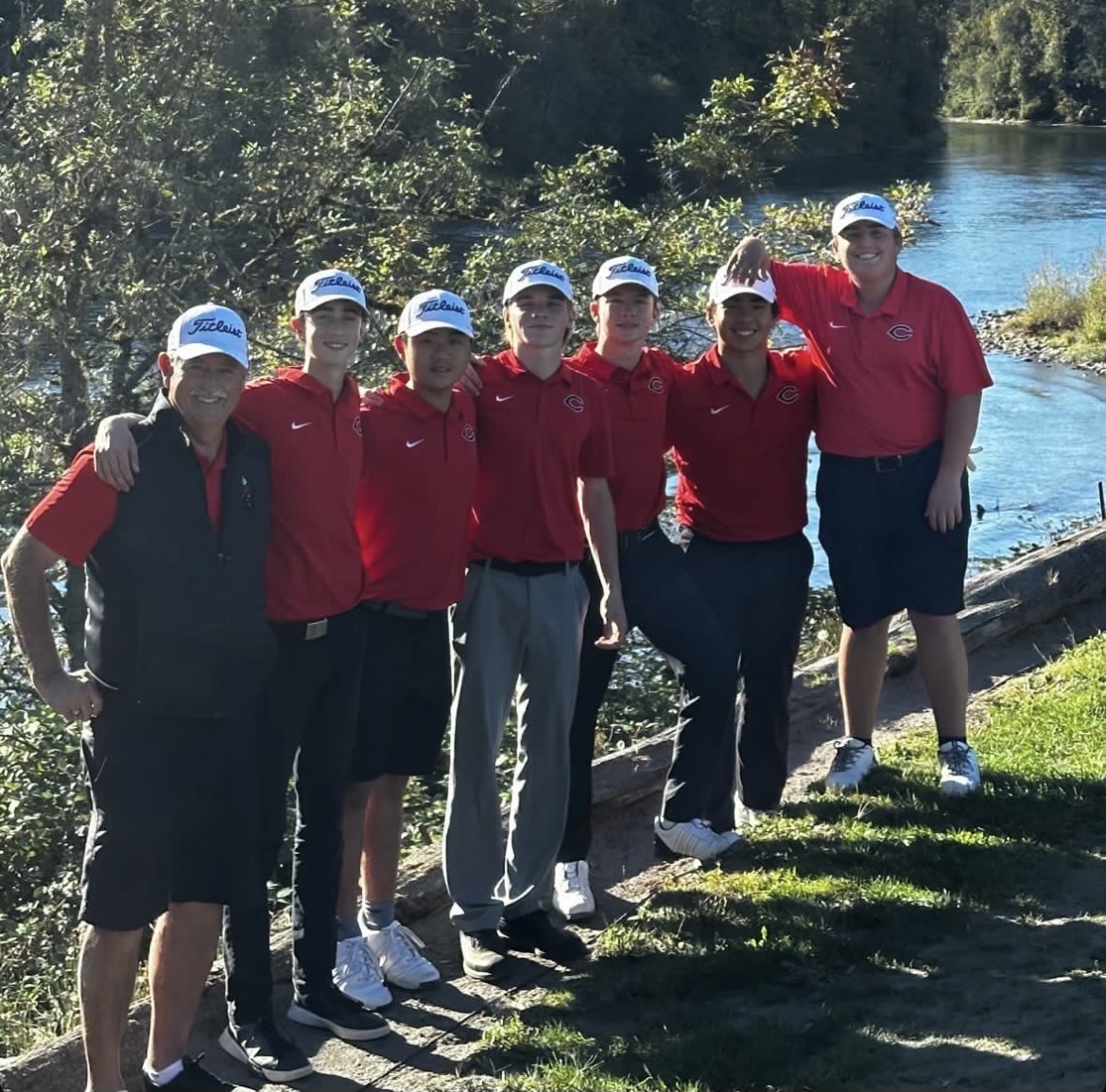 The CHS boys golf team at districts 