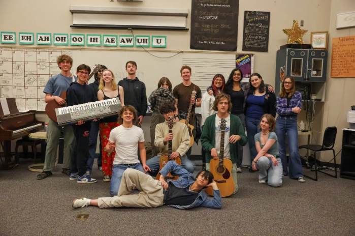 Group shot of active songwriting club members (courtesy of Aria bent)