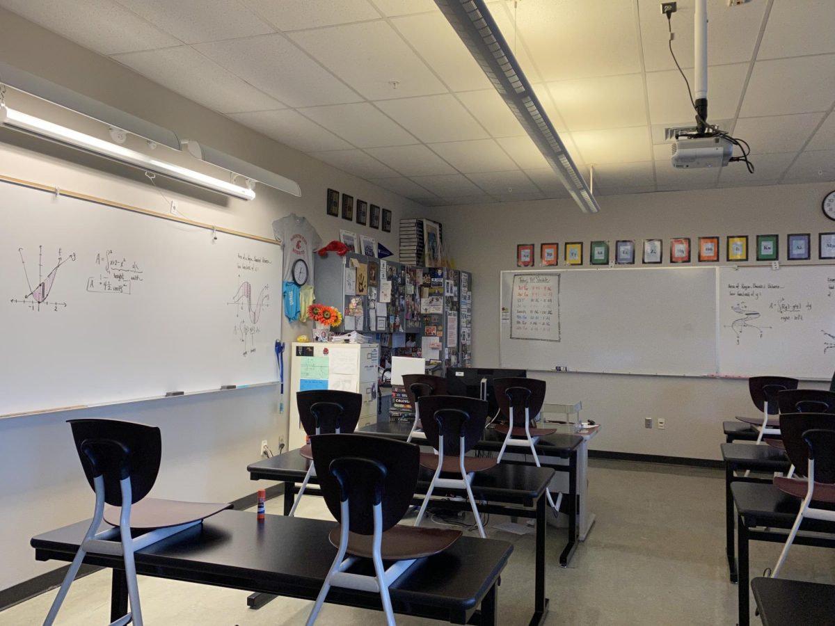Edwards classroom where she teaches Accelerated Precalculus, AP Calculus BC, and Differential Equations
